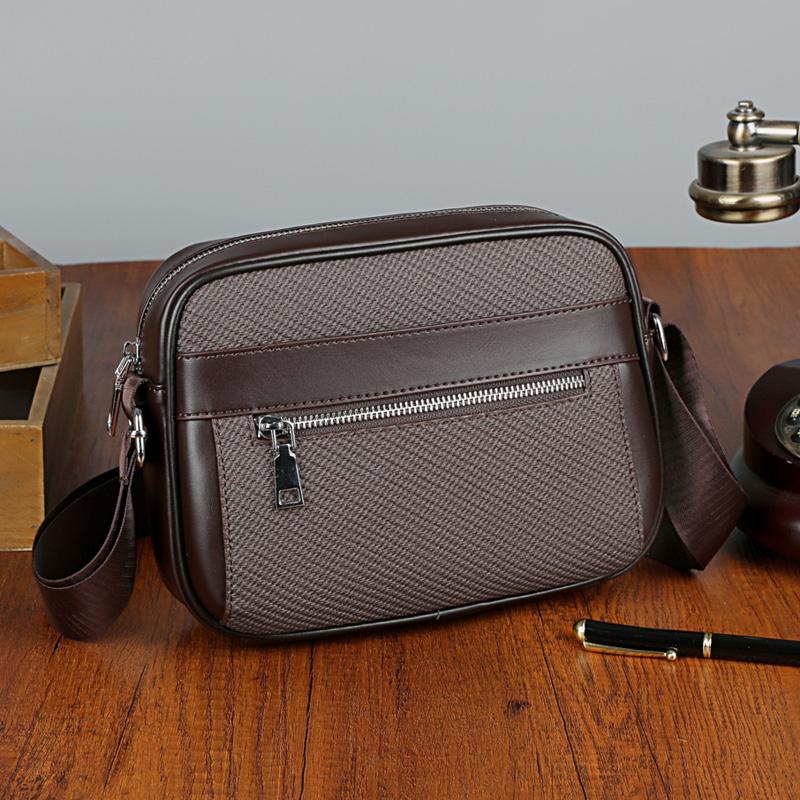 

Business Style Men s Shoulder Bags PU Leather Man s Messenger Bag Simple Useful Men Handbag Shoulder Bag Bolsos Sac 23cmX17cmX8cm