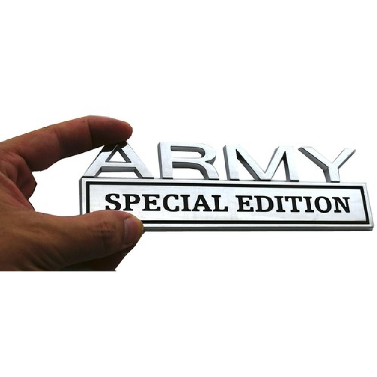 1x Army Special Edition Decals Car Sticker 3D Raised Letters Emblem Chrome
