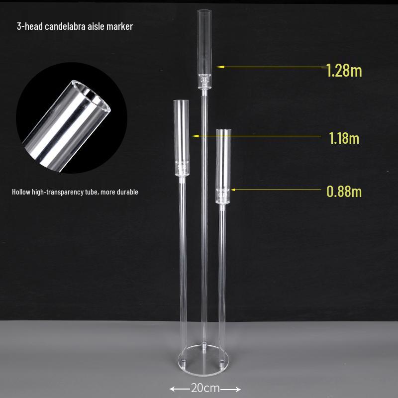 Хрустальный Светящийся Свадебный Подсвечник для Прохода - Прозрачные Акриловые Украшения