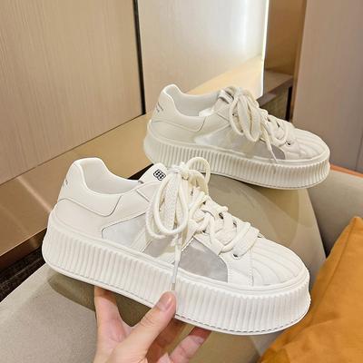 Women Thick-soled Shoes Mesh Summer Women Shoes 2025 New Style Breathable  Casual Sports Shoe Women Sneakers Platform Shoes