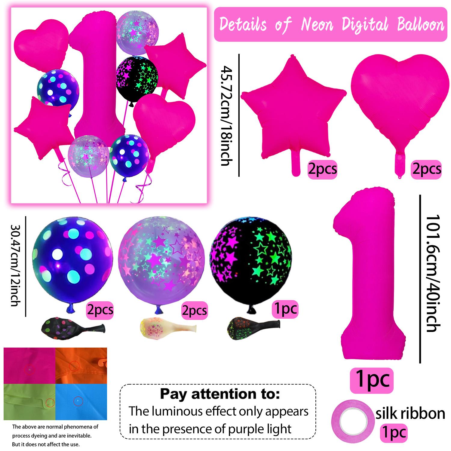 

Набор из 40-дюймовых цифровых шаров флуоресцентного персиково-красного цвета с светящимися латексными шарами для дней рождений, юбилеев и украшения вечеринок Other