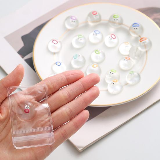 5/10/15/20Pcs Mini Expression Stress Ball Anxiety Relief Clear Cartoon Ball Squeeze Toy Sensory Ball Fidget Desk Toy Party Favors