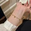 Bead Gold Bracelet Zinc Zinc Alloy Charm Hand Chain Sweet Heart Bracelet  Valentine's Day