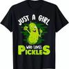 Just A Girl Who Loves Pickles Funny Dill Pickle Sunglasses Tshirt Gift For