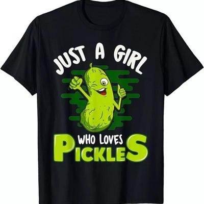 Just A Girl Who Loves Pickles Funny Dill Pickle Sunglasses Tshirt Gift For