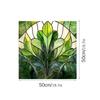 Floral Pattern Static Window Stickers Glass Block Design Decorative Sticker  Home Decoration