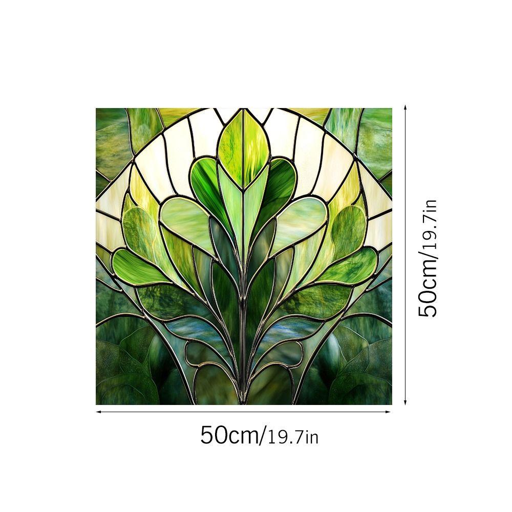 Floral Pattern Static Window Stickers Glass Block Design Decorative Sticker  Home Decoration