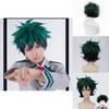 Premium Quality Anime My Hero Academia Deku Izuku Midoriya Short Cosplay Wig In Green With Black