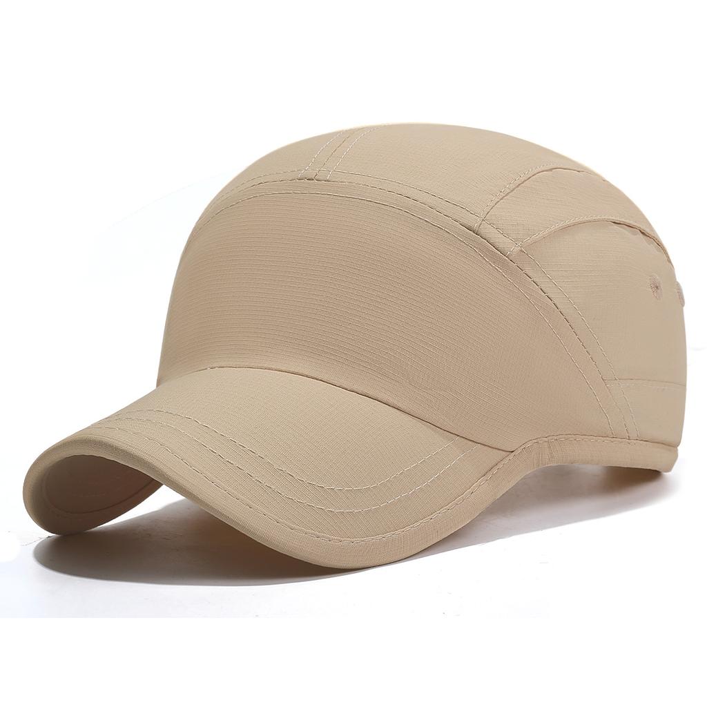 Plain Panel Splicing Short Brim Edge Baseball Cap, Outdoor Breathable Sun Protection Hat, Waterproof Adjustable Dad Cap