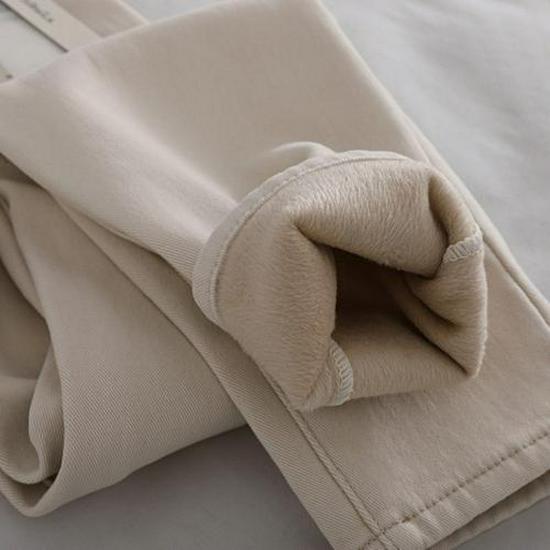 High-Waisted Fleece-Lined Women's Slimming Harem Jeans - 2025 Autumn/Winter Collection