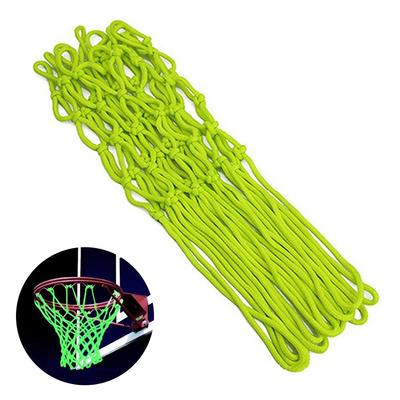Nachtlicht-Basketballnetz, Nylon, leuchtendes Basketballkorbrandnetz, 12 Schlaufen, Standardgröße, leuchtendes Basketballnetz, sonnenbetrieben