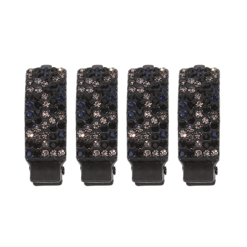 Rhinestone Hair Clips 4Pcs Set Crystal Bangs Claw Clips For Women Ponytail Barrettes Hairpins Fashion Exquisite Hair Accessories Gift For Girls