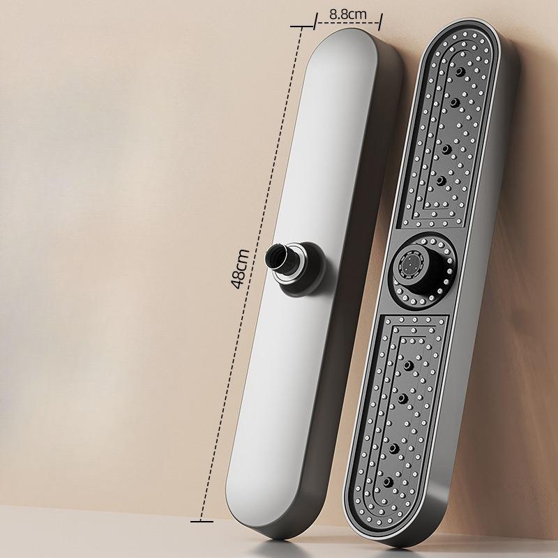 Shower head 3 outlet mode, pressurized portable showerhead серый