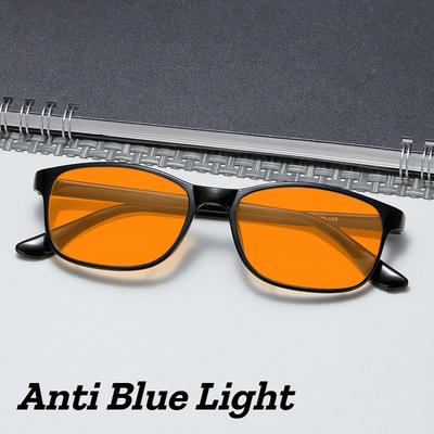 New Square Framed Ultra-Lightweight Night Vision Anti-Blue Light Glasses Plano Glasses for Playing Mobile Competitive Games