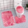 3 Teile/satz Batik-Badezimmermatten-Set Bunte rutschfeste Bad-WC-Teppiche Rechteckige U-förmige Badezimmer-Toilettenvorleger und Deckelabdeckungsset