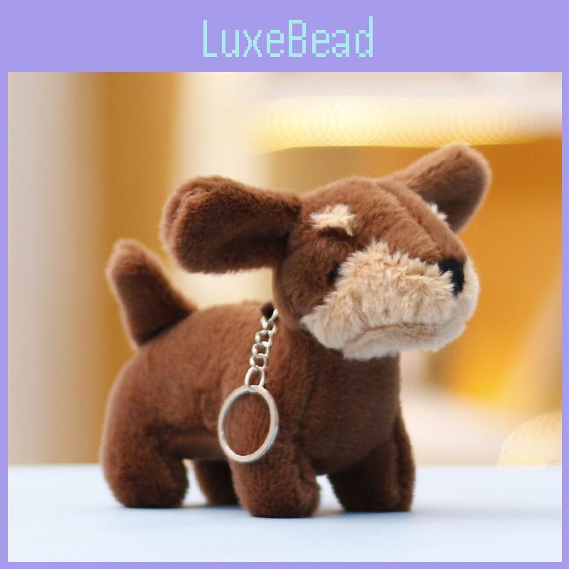 Huggable Dachshund Plush Animal Super Soft Cuddly Dog Doll For Keychain Use