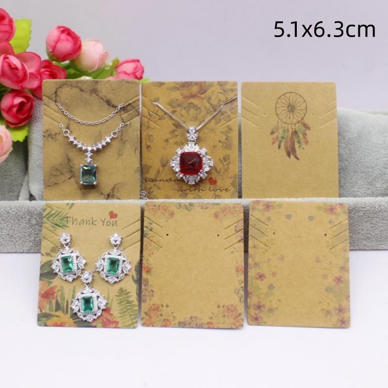 100pcs 5.1x6.3/6x9/7x9/5x7/5x5/5x4cm Mixed Earring Necklace Cards