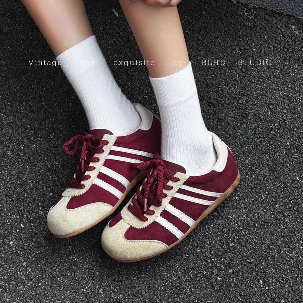 2025 Autumn New Leather Flat-bottomed German Training Shoes Women's Versatile Casual Sports Shoes Ins Trendy Korean Retro