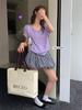 Autumn 2025 Women's Plaid Ruffle A-Line High Waist Slimming Short Skirt, Anti-Exposure