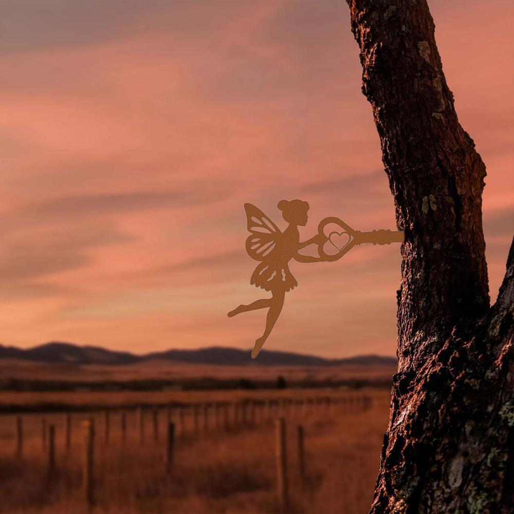 1 шт. Ангел на ветке Стальной силуэт - Добавьте нотку ангельской красоты в ваш дом с этим — фото 4