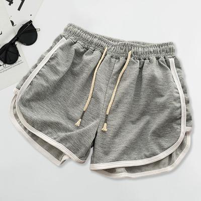 Dames Casual Shorts Elastische Tailleband Verstelbaar Trekkoord Wijde Pijpen Shorts Effen Kleur Hardloopshorts