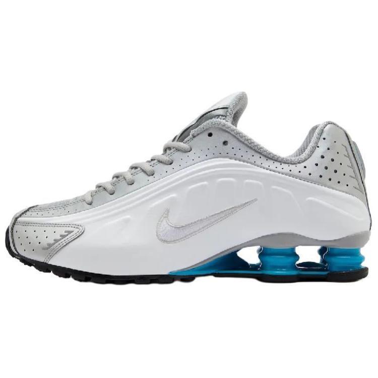 Nike Shox R4 Metallic Silver White Blue Lagoon Men s HQ1988-005 EU 42