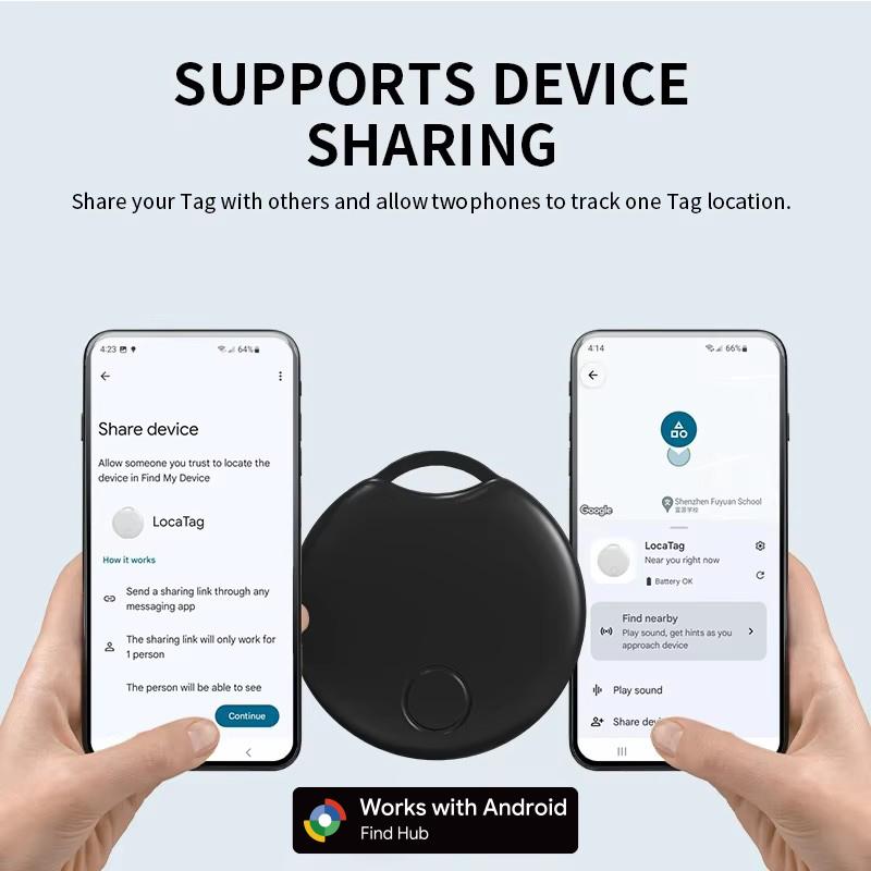 Smart GPS Tracker for Android Google Certified Tag for Google's Find Hub Global Locator for Samsung OPPO Vivo Xiaomi Overseas
