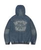 Wacky Willy Graphic Denim Hooded Jumper Blue