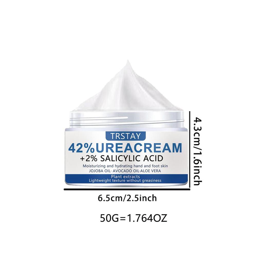 Salisylsyre urea fotfuktighetskrem lysner opp hudtonen, fukter, letter matthet og strammer opp huden