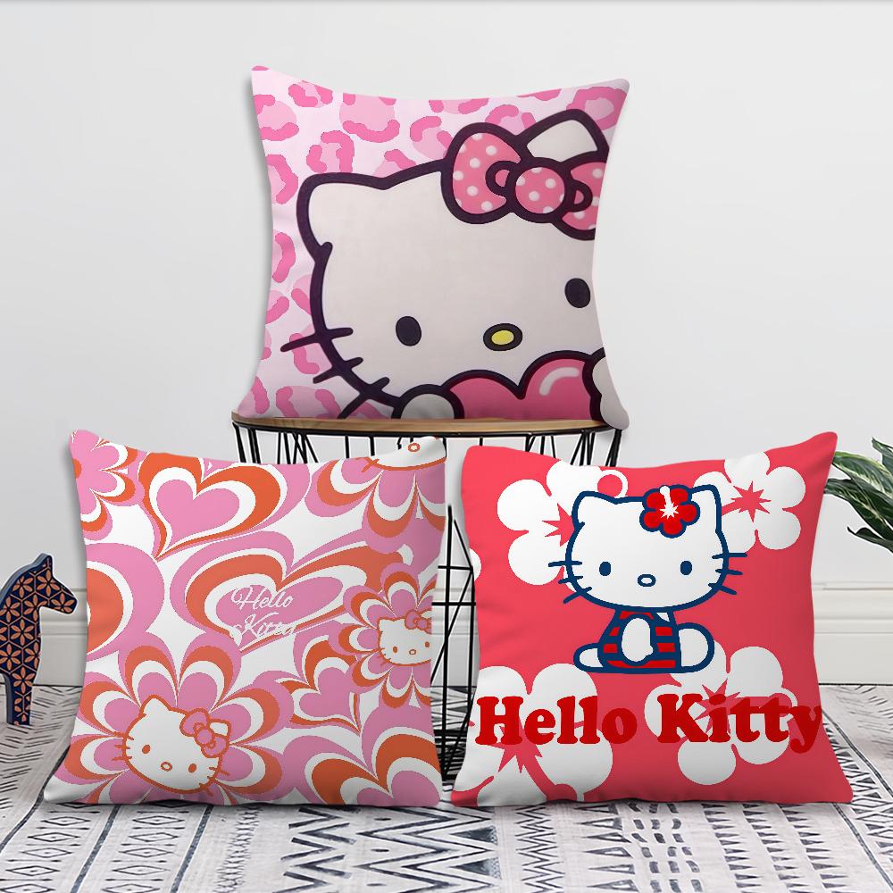 Cartoon H-Hello K-Kitty Cushion Cover For Pillow Printing Sofa Decoration Home Car Room Coffee Shop Office Nordic Simplicity