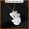 Skyrim Cute Koala Animal Pendant Necklace Stainless Steel Gold Color Choker Chain Necklaces Memorial Jewelry Gift for Women