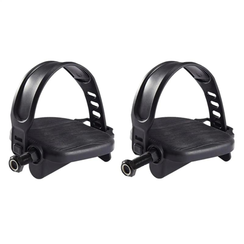 2 Pezzi Pedali Sostitutivi per Cyclette da Interno Sinistro e Destro Set Pedali per Biciclette Fitness da Interno Pedali per Biciclette da Esercizio