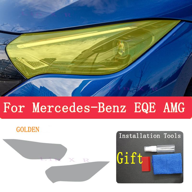 Für Mercedes-Benz EQE AMG Auto Außen Scheinwerfer Kratzfest Frontleuchte Tönung TPU Schutzfolie Zubehör Aufkleber