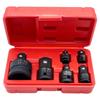 TIGRE BLANC Socket Conversion Compatible with Impact Chrome Black Adapter, Wrenches, Molybdenum, 1/4, 3/8, 1/2, 3/4 Inch, 6-Piece Set,