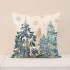 Christmas Pillow Linen Print Set Pillow Case Living Room Versatile Sofa Cushion Linen Breathable Cushion