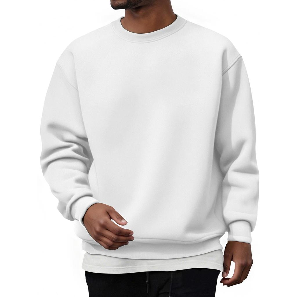 Men's Casual Long Sleeves Crewneck Sweatshirts Cotton Pullover Sweatshirt For Men