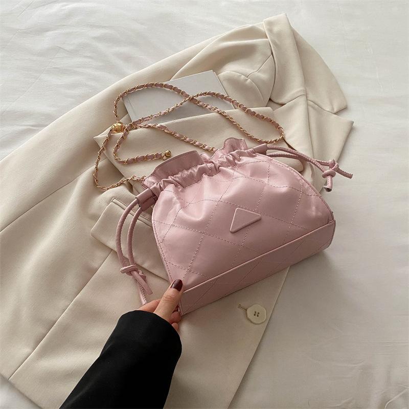 Diamond Chain Bag Korean High Value Small Bucket Bag Spring and Summer New Niche One-shoulder Crossbody Bag for Women