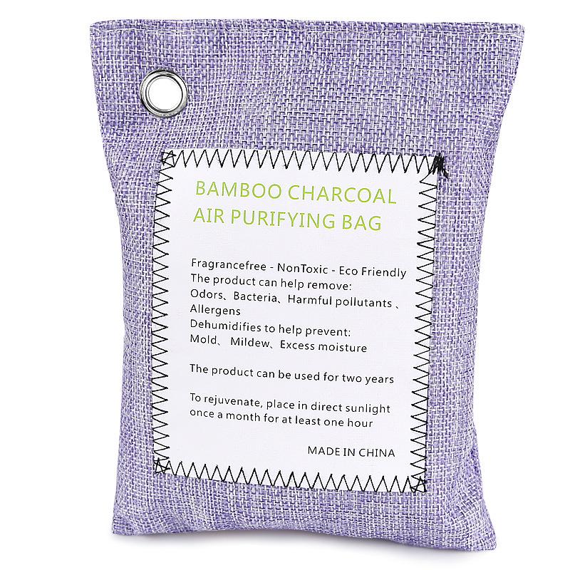 

Bamboo Charcoal Odor and Moisture Absorption Bag for Car and Home, Formaldehyde Removal, Activated Carbon Bag 100g