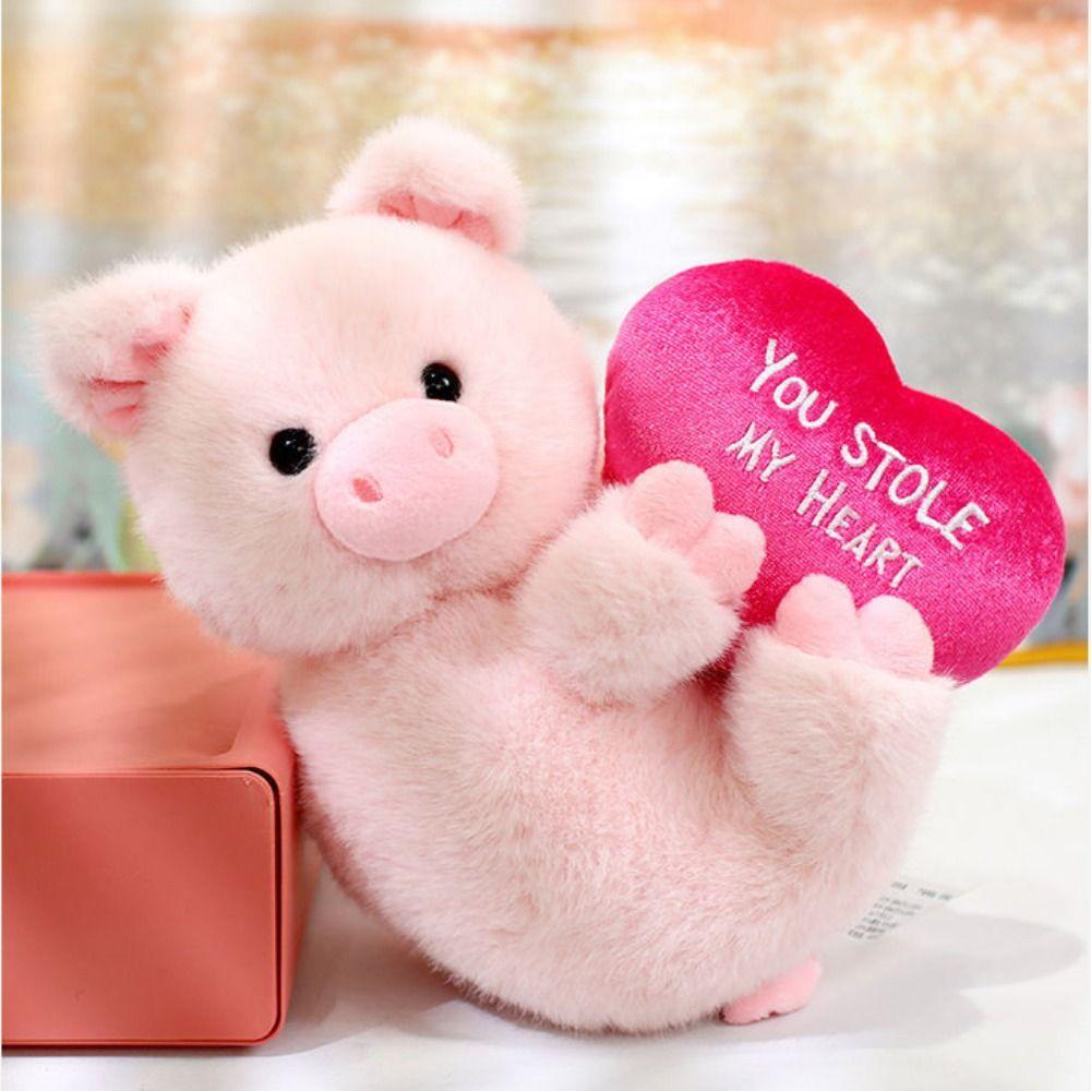 Embrace Love LOVE Heart Elephant Stuffed Toy Pig Infant Plush Elephant Toy Wedding Party Decor