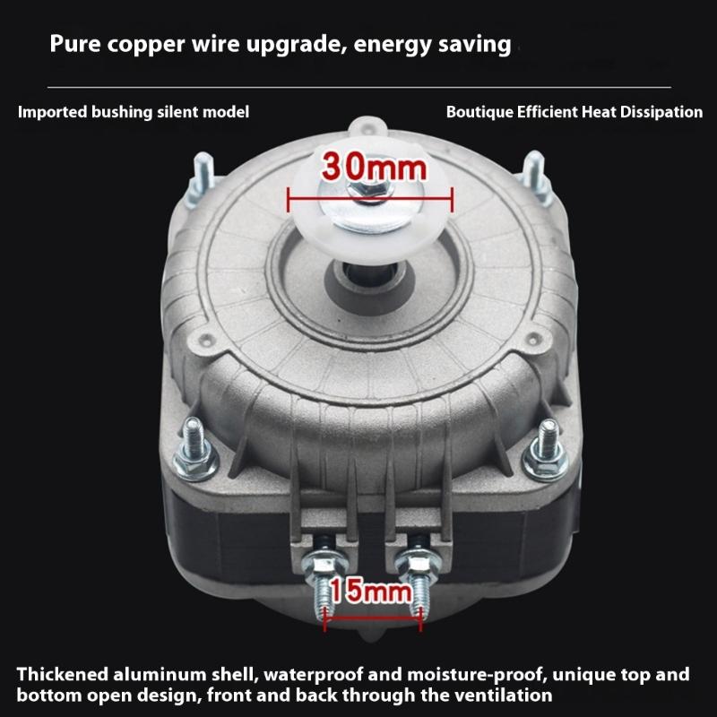 High Performances Cooling Motor Refrigerator Condensers Fan Copper Texture Perfect for Domestic and Commercial Kitchens