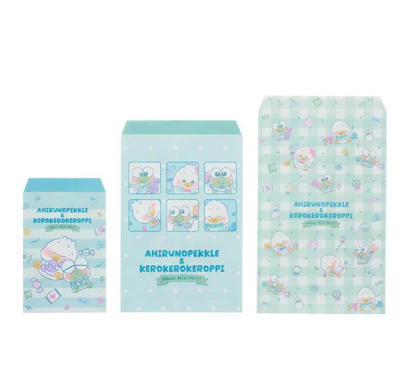 Sanrio Kerokerokeroppi & Ahiru no Pekkle DOLLY MIX PETIT Kleines Umschlagset NEU