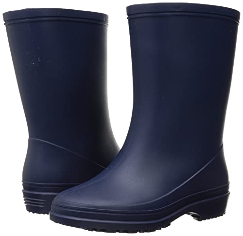 Achilles Lightweight Rain Boots, Made In Japan, Sizes 18cm-24cm, E, for Boys and Girls, Navy, OFR 0520, Size 23.0cm