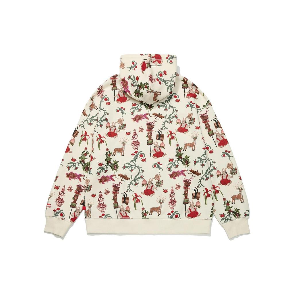 Li Ning Sports Life Collection Sweatshirt Women's Ecru All Over Print AWDT056-7