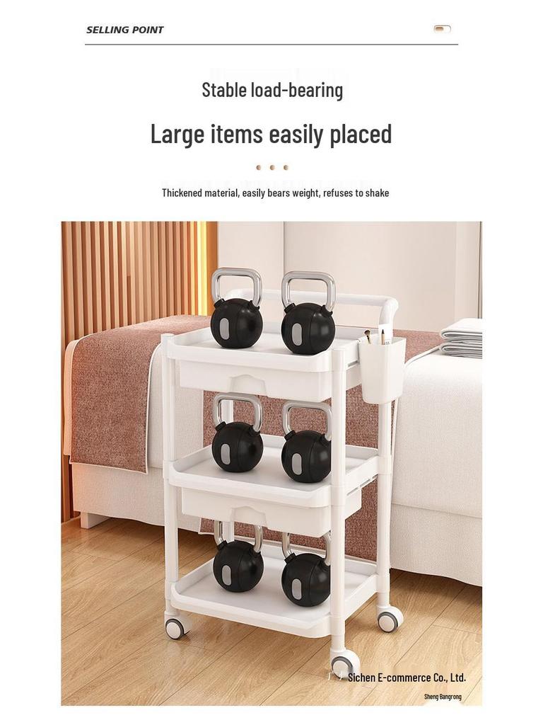 Beauty Salon Trolley for Eyelash Extension and Tattoo Tools Storage