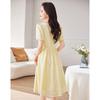 Elegant Short Sleeve Mid-Length A-line Dress