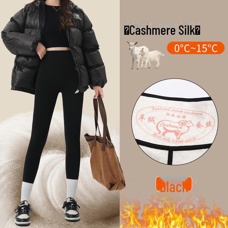 

Женские плюшевые штаны Shark: Кашемировые шелковые, теплые, утолщенные, облегающие, очень плотные хлопковые леггинсы Барби для осени и зимы. XL [126-140 lbs]