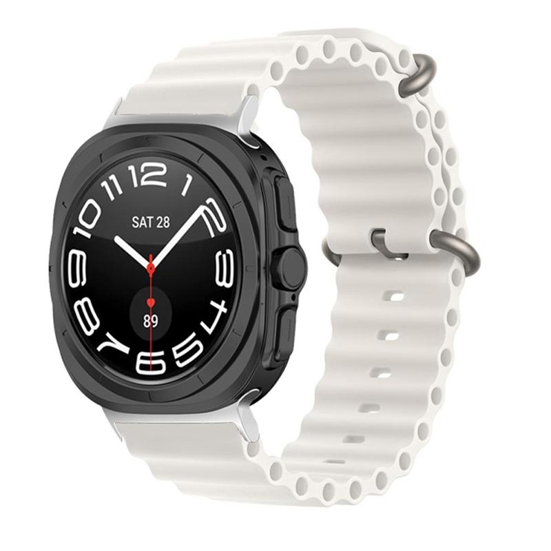 

Морской ремешок для Samsung Galaxy Watch 7 Ultra 47 мм, спортивный, силиконовый, 22 мм, браслет, ремешок, аксессуары для Galaxy Watch7 Ultra galaxy watch 7 ultra белый