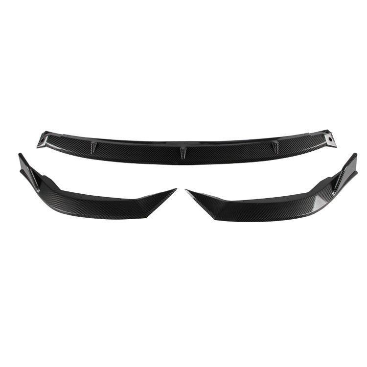 Gloss Black Front Splitter for 2019-2020 Toyota Corolla - Three-Section Modified Body Kit