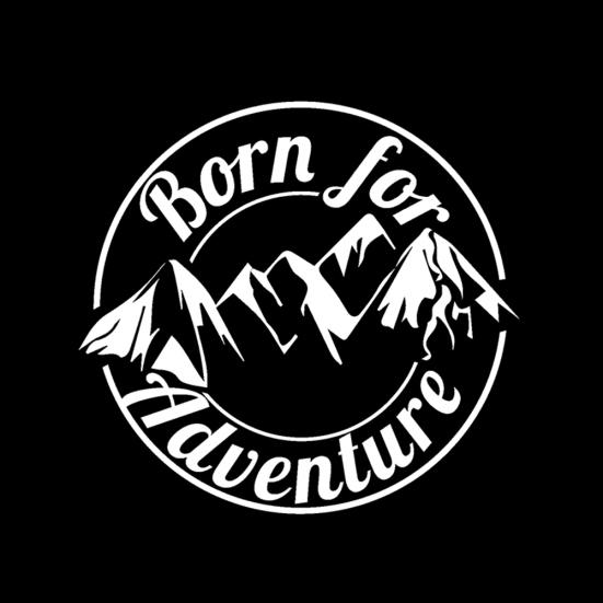 

Cool Born For Adventure Mountain Светоотражающая наклейка Наклейка Автомобиль Мотоцикл Декор белый