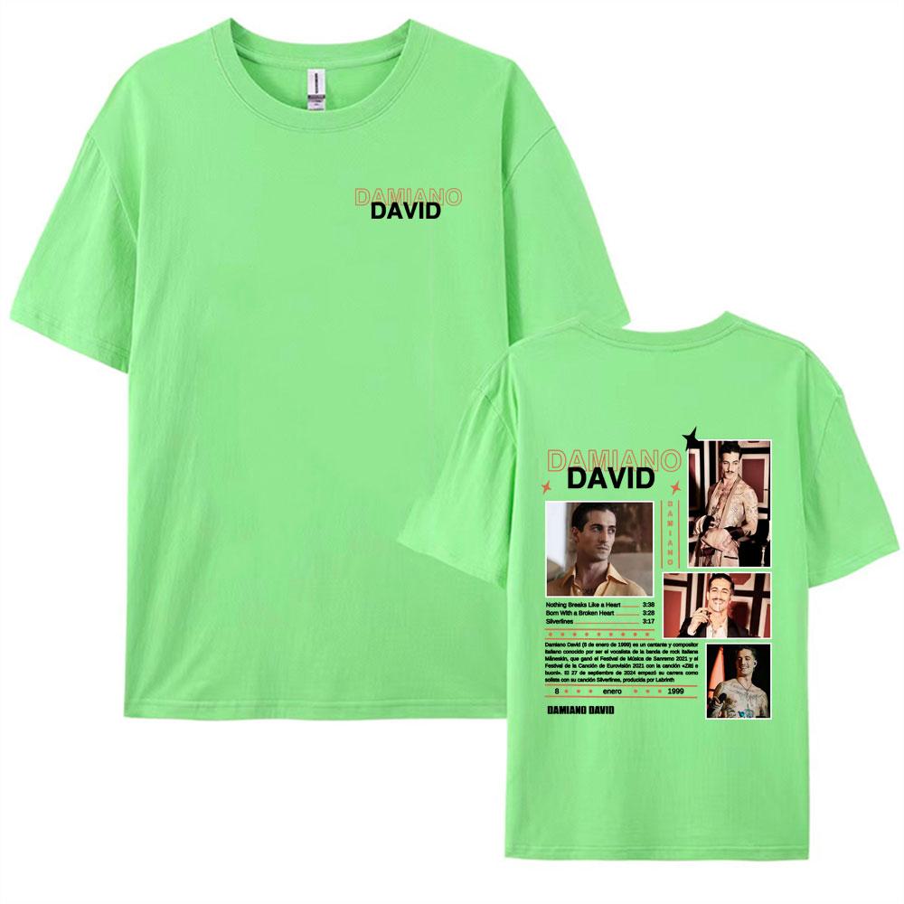 Rock Band Unisexeskin Damiano David Tour Merch Tshirt Unisex Women Fashion Hip Hop T Shirts Tops Casual Oversized 100 Cotton TShirt